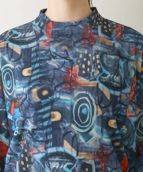 HIROKO KOSHINO / ヒロココシノ カットソー | グラフィカルチュールプルオーバー/日本製/洗える | 詳細3