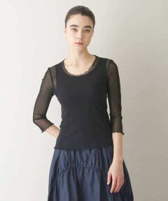 HIROKO KOSHINO / ヒロココシノ カットソー | チュールシアートップ/日本製/洗える