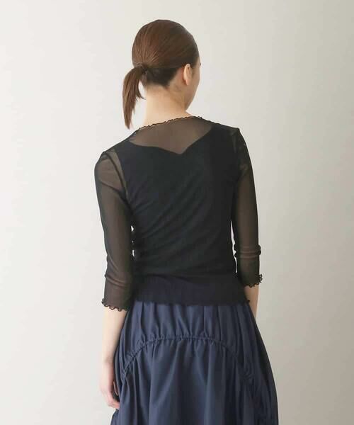 HIROKO KOSHINO / ヒロココシノ カットソー | チュールシアートップ/日本製/洗える | 詳細2