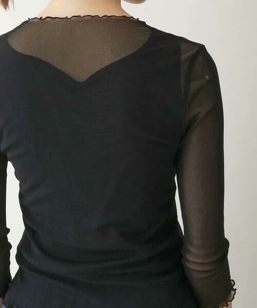 HIROKO KOSHINO / ヒロココシノ カットソー | チュールシアートップ/日本製/洗える | 詳細4