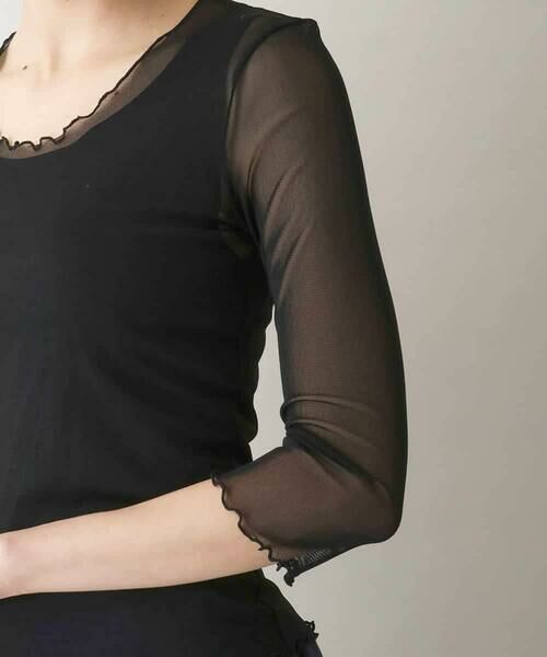 HIROKO KOSHINO / ヒロココシノ カットソー | チュールシアートップ/日本製/洗える | 詳細5