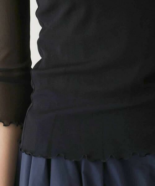 HIROKO KOSHINO / ヒロココシノ カットソー | チュールシアートップ/日本製/洗える | 詳細6