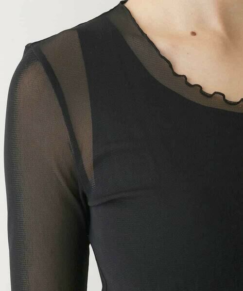 HIROKO KOSHINO / ヒロココシノ カットソー | チュールシアートップ/日本製/洗える | 詳細7