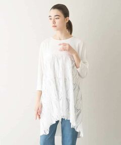 HIROKO KOSHINO / ヒロココシノ カットソー | レースロングトップス/洗える