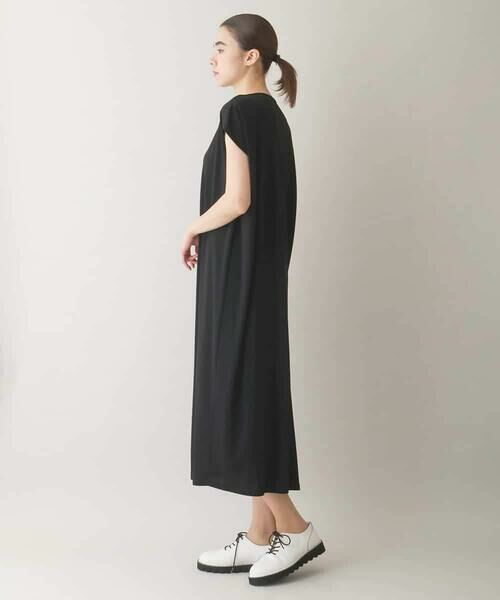 HIROKO KOSHINO / ヒロココシノ ロング・マキシ丈ワンピース | ドライポンチデザインワンピース/日本製/洗える | 詳細1