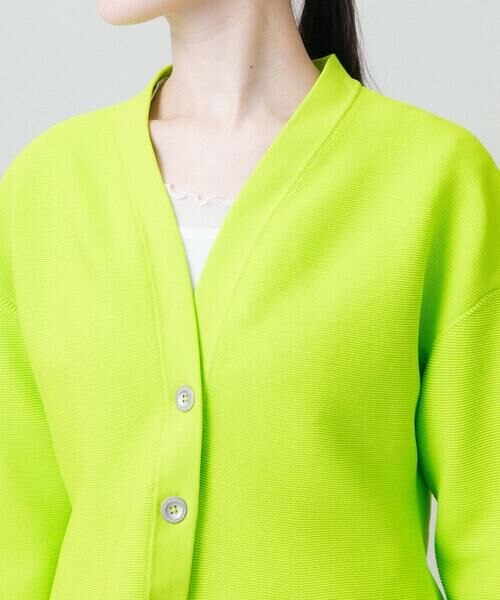 HIROKO KOSHINO / ヒロココシノ カーディガン・ボレロ | ガーター編みライトニットカーディガン /洗える | 詳細5