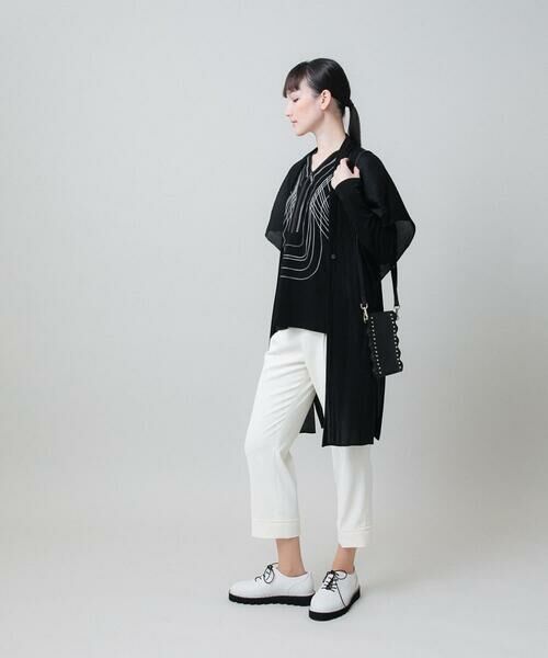 HIROKO KOSHINO / ヒロココシノ ベスト | 立体プリーツデザインジレ/洗える | 詳細10