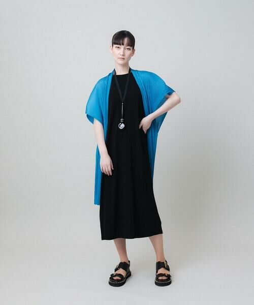 HIROKO KOSHINO / ヒロココシノ ベスト | 立体プリーツデザインジレ/洗える | 詳細12