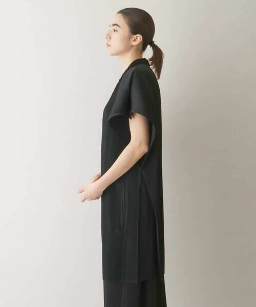 HIROKO KOSHINO / ヒロココシノ ベスト | 立体プリーツデザインジレ/洗える | 詳細2