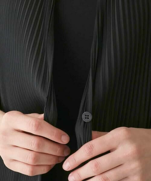 HIROKO KOSHINO / ヒロココシノ ベスト | 立体プリーツデザインジレ/洗える | 詳細9