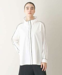 HIROKO KOSHINO / ヒロココシノ シャツ・ブラウス | ワイドスタンドカラーブラウス/洗える