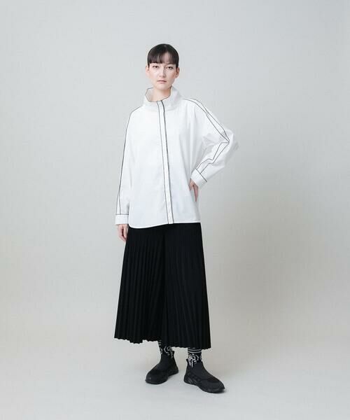 HIROKO KOSHINO / ヒロココシノ シャツ・ブラウス | ワイドスタンドカラーブラウス/洗える | 詳細10