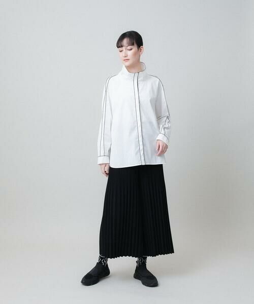 HIROKO KOSHINO / ヒロココシノ シャツ・ブラウス | ワイドスタンドカラーブラウス/洗える | 詳細11
