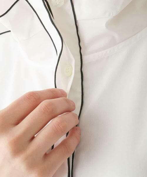 HIROKO KOSHINO / ヒロココシノ シャツ・ブラウス | ワイドスタンドカラーブラウス/洗える | 詳細7