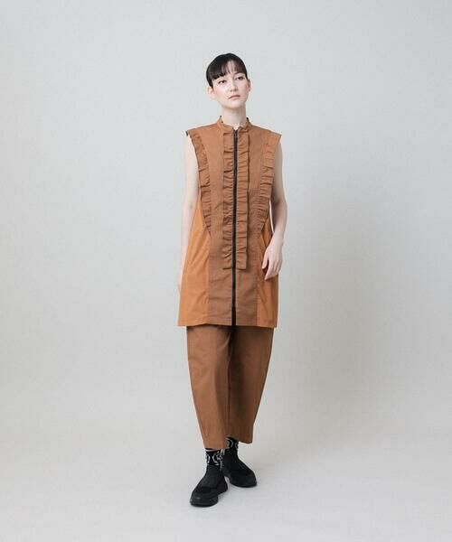 HIROKO KOSHINO / ヒロココシノ ベスト | フリルデザインロングベスト/洗える | 詳細12