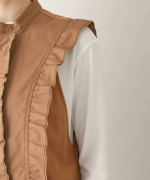 HIROKO KOSHINO / ヒロココシノ ベスト | フリルデザインロングベスト/洗える | 詳細5