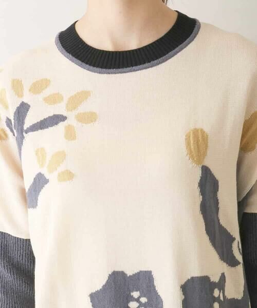 HIROKO KOSHINO / ヒロココシノ ニット・セーター | モチーフジャガードニットプルオーバー/洗える | 詳細3