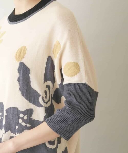 HIROKO KOSHINO / ヒロココシノ ニット・セーター | モチーフジャガードニットプルオーバー/洗える | 詳細5
