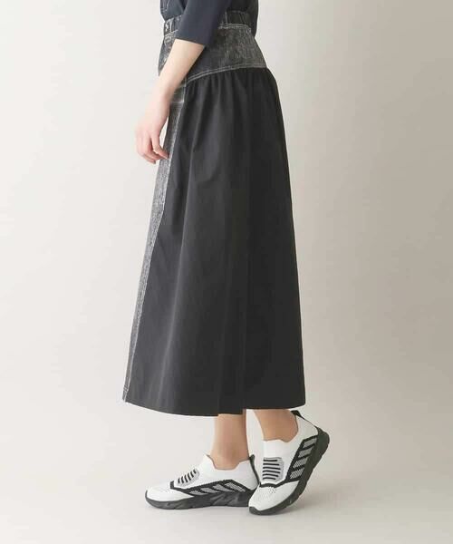 HIROKO KOSHINO / ヒロココシノ ロング・マキシ丈スカート | 異素材ジョイント3Dデニムスカート/日本製/洗える | 詳細1