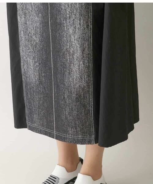 HIROKO KOSHINO / ヒロココシノ ロング・マキシ丈スカート | 異素材ジョイント3Dデニムスカート/日本製/洗える | 詳細5