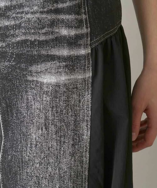 HIROKO KOSHINO / ヒロココシノ ロング・マキシ丈スカート | 異素材ジョイント3Dデニムスカート/日本製/洗える | 詳細6