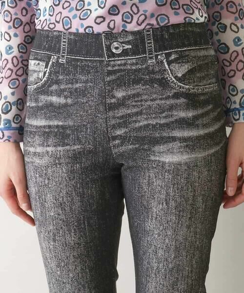 HIROKO KOSHINO / ヒロココシノ チノ・ワークパンツ | 3Dデニムプリントストレッチパンツ/日本製/洗濯機で洗える | 詳細3