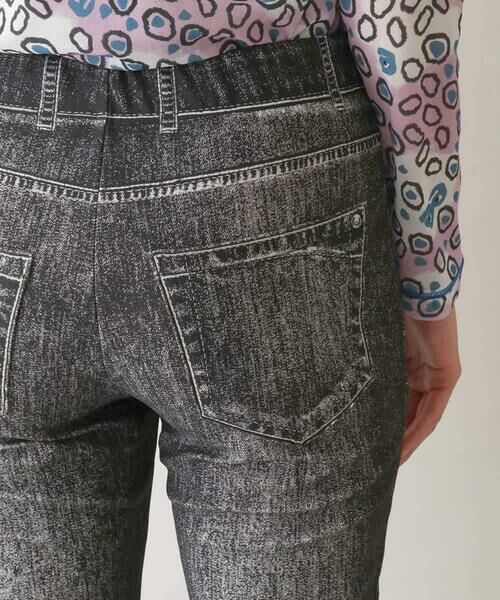 HIROKO KOSHINO / ヒロココシノ チノ・ワークパンツ | 3Dデニムプリントストレッチパンツ/日本製/洗濯機で洗える | 詳細4