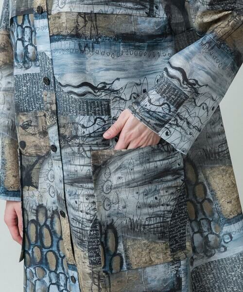 HIROKO KOSHINO / ヒロココシノ シャツ・ブラウス | アートプリントデザインロングシャツ/日本製 | 詳細7