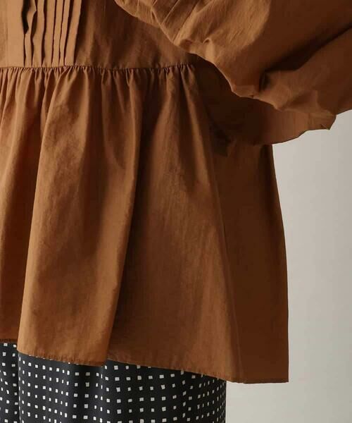 HIROKO KOSHINO / ヒロココシノ シャツ・ブラウス | タックギャザーペプラムブラウス /日本製 | 詳細6