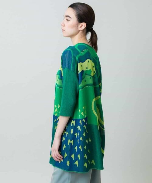 HIROKO KOSHINO / ヒロココシノ ニット・セーター | アートジャカードニットプルオーバー /日本製 | 詳細1