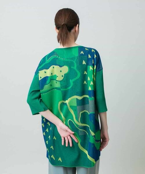 HIROKO KOSHINO / ヒロココシノ ニット・セーター | アートジャカードニットプルオーバー /日本製 | 詳細2