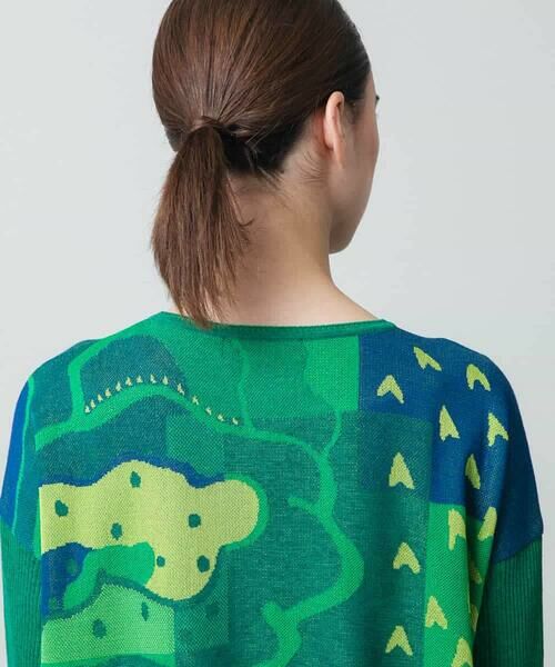 HIROKO KOSHINO / ヒロココシノ ニット・セーター | アートジャカードニットプルオーバー /日本製 | 詳細3