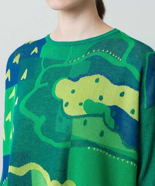 HIROKO KOSHINO / ヒロココシノ ニット・セーター | アートジャカードニットプルオーバー /日本製 | 詳細4