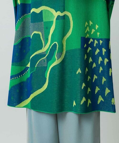 HIROKO KOSHINO / ヒロココシノ ニット・セーター | アートジャカードニットプルオーバー /日本製 | 詳細6