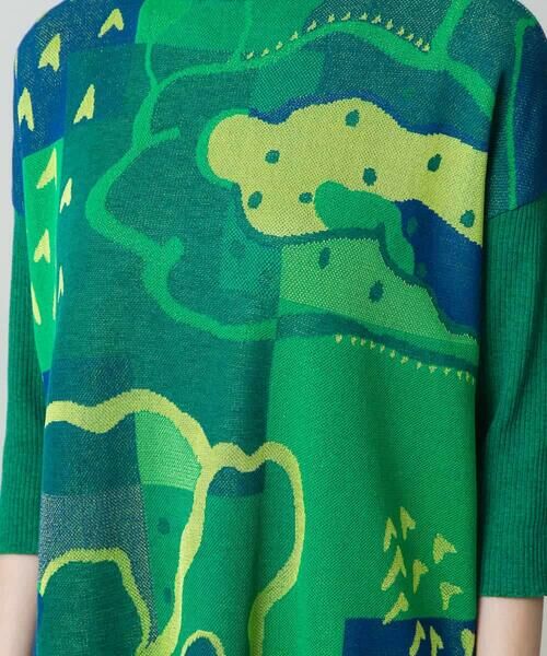 HIROKO KOSHINO / ヒロココシノ ニット・セーター | アートジャカードニットプルオーバー /日本製 | 詳細7