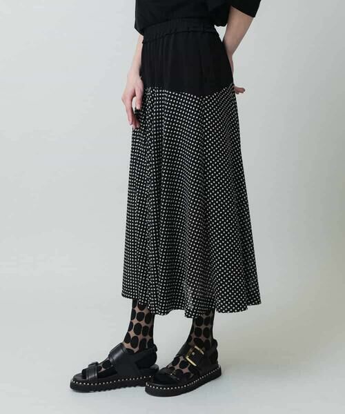 HIROKO KOSHINO / ヒロココシノ ロング・マキシ丈スカート | ドットジャージーフレアスカート /日本製/洗える | 詳細1