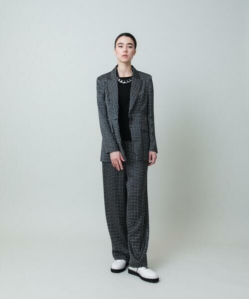HIROKO KOSHINO / ヒロココシノ テーラードジャケット | スクエアドットサテンジャケット/日本製 | 詳細11