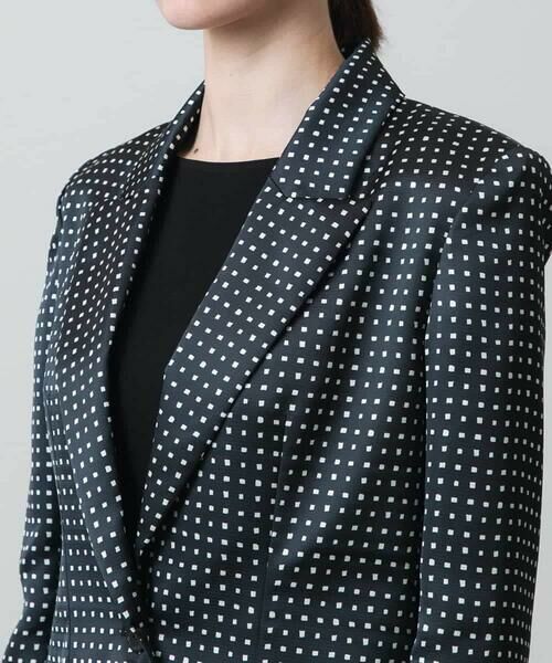 HIROKO KOSHINO / ヒロココシノ テーラードジャケット | スクエアドットサテンジャケット/日本製 | 詳細5