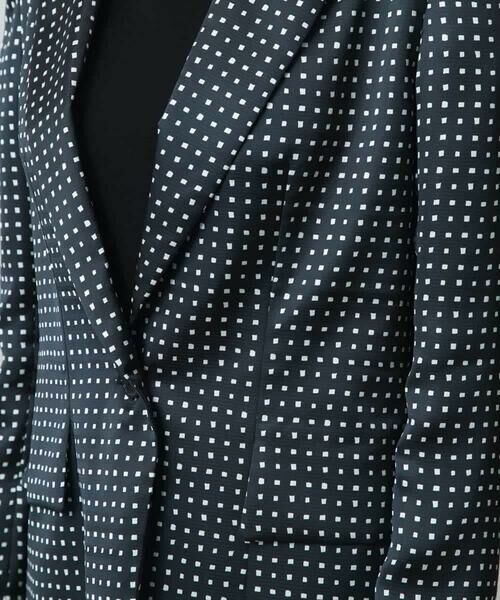 HIROKO KOSHINO / ヒロココシノ テーラードジャケット | スクエアドットサテンジャケット/日本製 | 詳細9