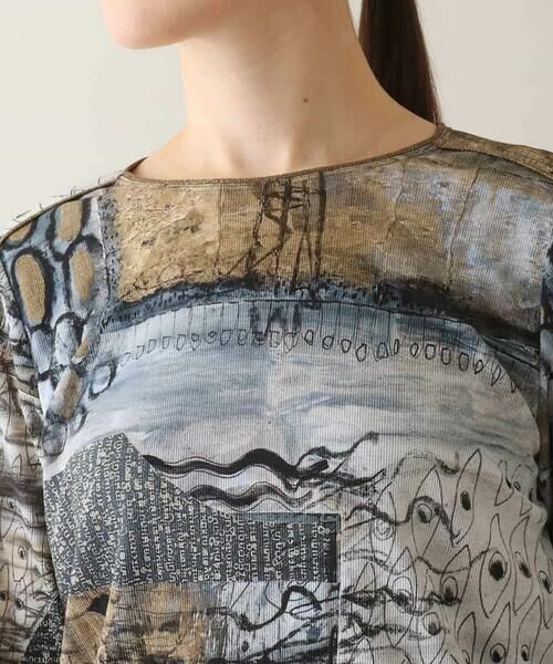 HIROKO KOSHINO / ヒロココシノ カットソー | アートプリントプルオーバー/日本製/洗える | 詳細3