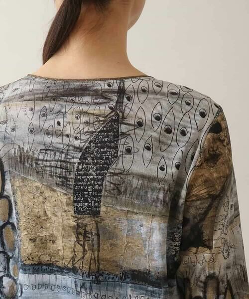 HIROKO KOSHINO / ヒロココシノ カットソー | アートプリントプルオーバー/日本製/洗える | 詳細4