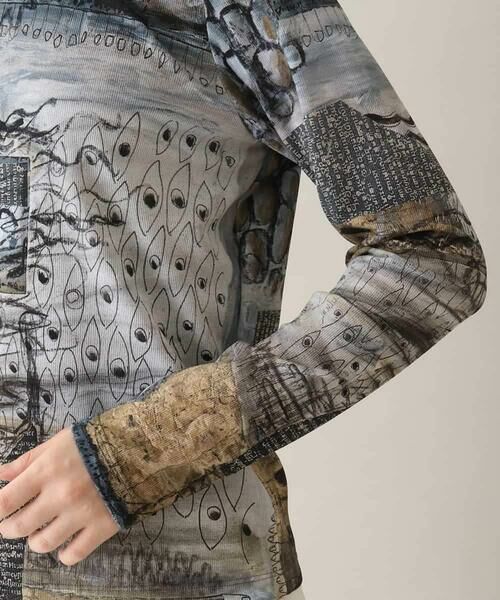 HIROKO KOSHINO / ヒロココシノ カットソー | アートプリントプルオーバー/日本製/洗える | 詳細5