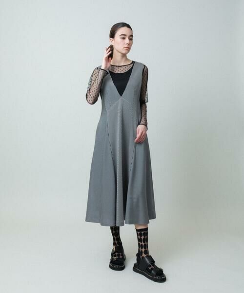 HIROKO KOSHINO / ヒロココシノ カットソー | ドットチュールインナーカットソー /日本製/洗える | 詳細10