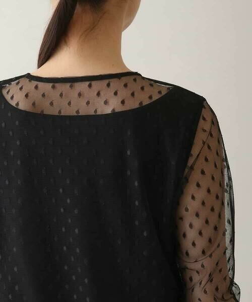 HIROKO KOSHINO / ヒロココシノ カットソー | ドットチュールインナーカットソー /日本製/洗える | 詳細4