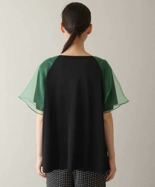 HIROKO KOSHINO / ヒロココシノ カットソー | オーガンジーフラワーレイヤードトップ /日本製/洗える | 詳細2