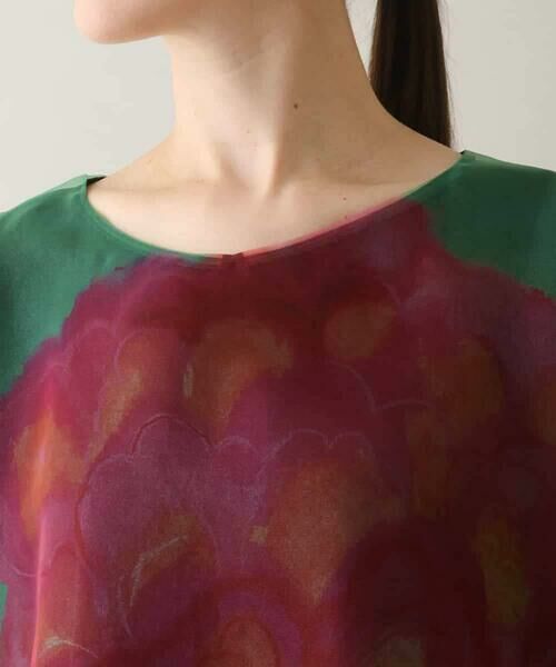 HIROKO KOSHINO / ヒロココシノ カットソー | オーガンジーフラワーレイヤードトップ /日本製/洗える | 詳細3