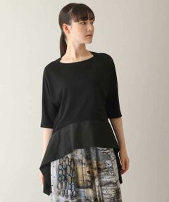 HIROKO KOSHINO / ヒロココシノ カットソー | 異素材ジョイントドライポンチプルオーバー /日本製/洗える