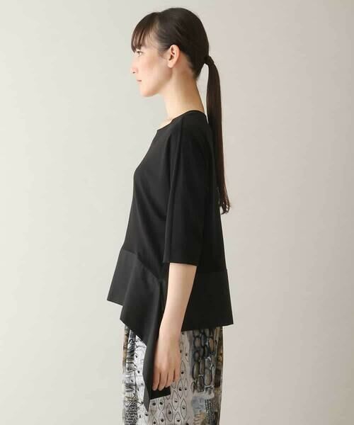 HIROKO KOSHINO / ヒロココシノ カットソー | 異素材ジョイントドライポンチプルオーバー /日本製/洗える | 詳細2