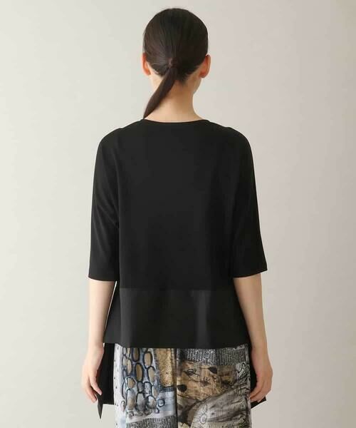 HIROKO KOSHINO / ヒロココシノ カットソー | 異素材ジョイントドライポンチプルオーバー /日本製/洗える | 詳細3