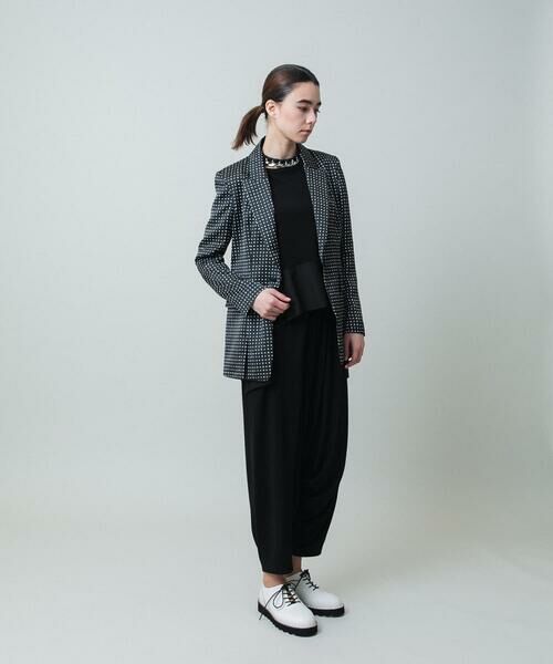 HIROKO KOSHINO / ヒロココシノ カットソー | 異素材ジョイントドライポンチプルオーバー /日本製/洗える | 詳細9